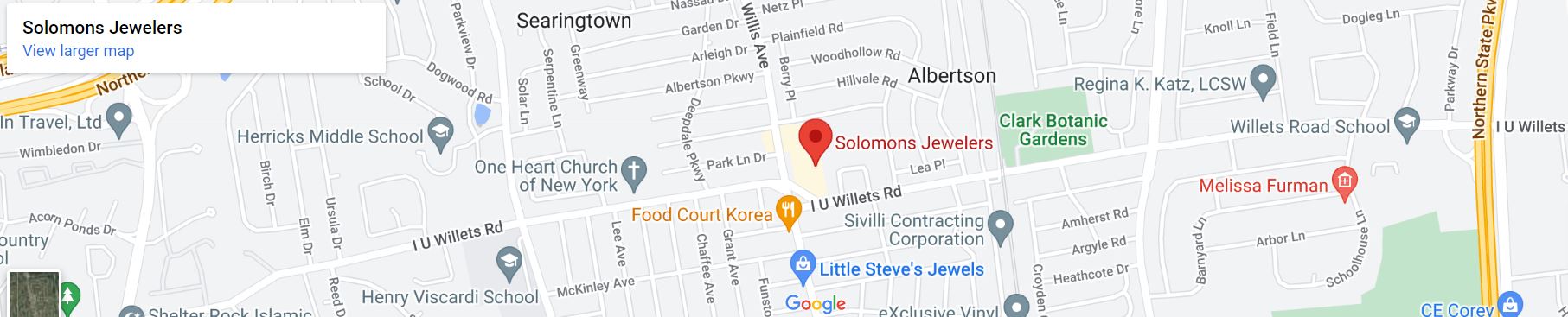 A map of the location of solomons jewelry.